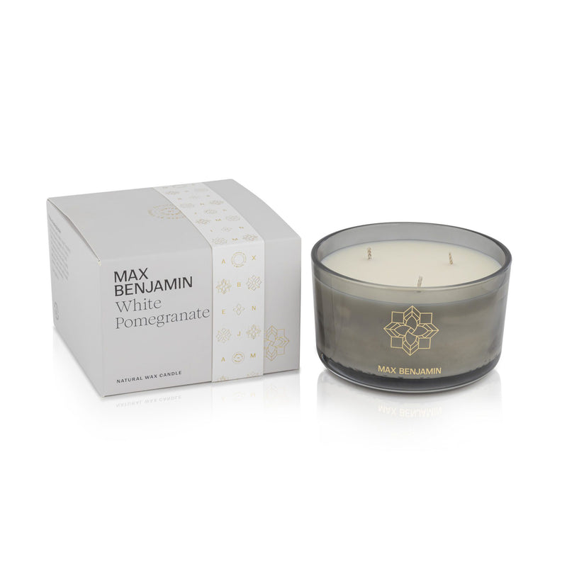 White Pomegranate 3 Wick Candle